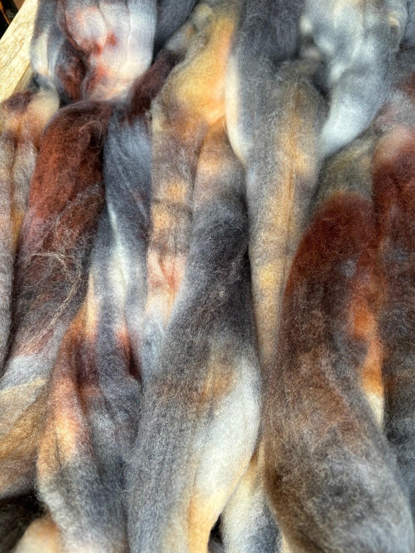 One of a Kind Batch - 100 grams of Spinning Fibre - Superwash Merino Wool 22 Micron - Hand Dyed Combed Top