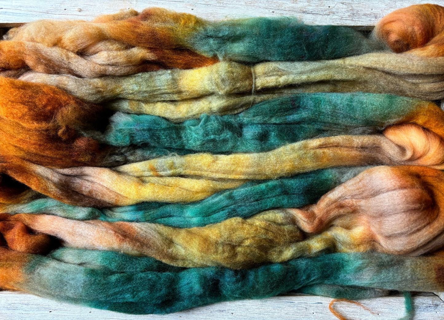 Autumn Leaves - 100 grams of Spinning Fibre