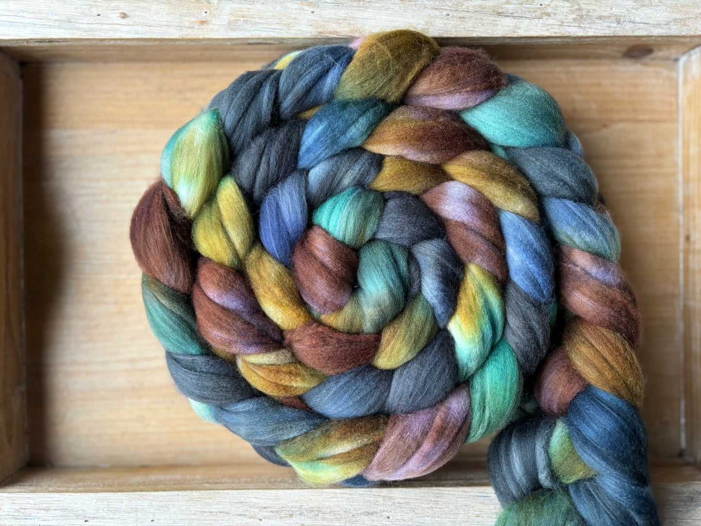 One of a Kind Batch - 100 grams of Spinning Fibre - 80% Superwash Merino Wool/ 20% Nylon - 22.5 Micron - Hand Dyed Combed Top