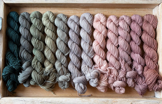 12 Skein Mini Yarn Fade - Squishy Sock Base