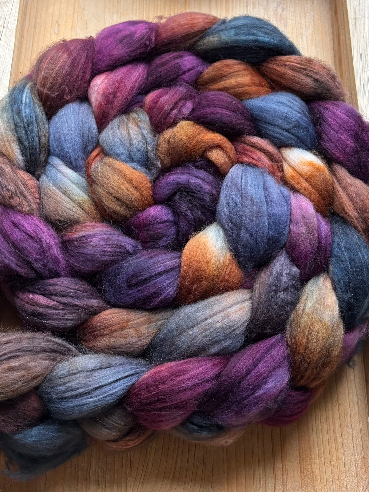 80% Superwash Merino Wool/ 10% Nylon/ 10% Cashmere - 18.5 Micron - One of a Kind Batch - 100 grams of Spinning Fibre - Hand Dyed Combed Top