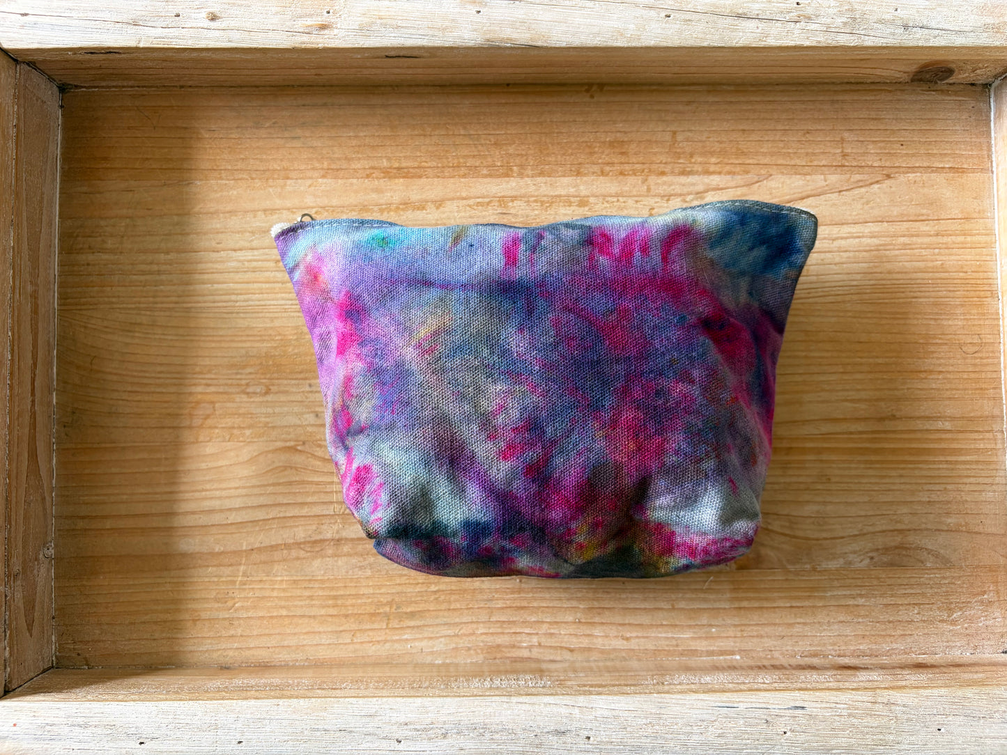 Ice Dyed Zipper Pouch