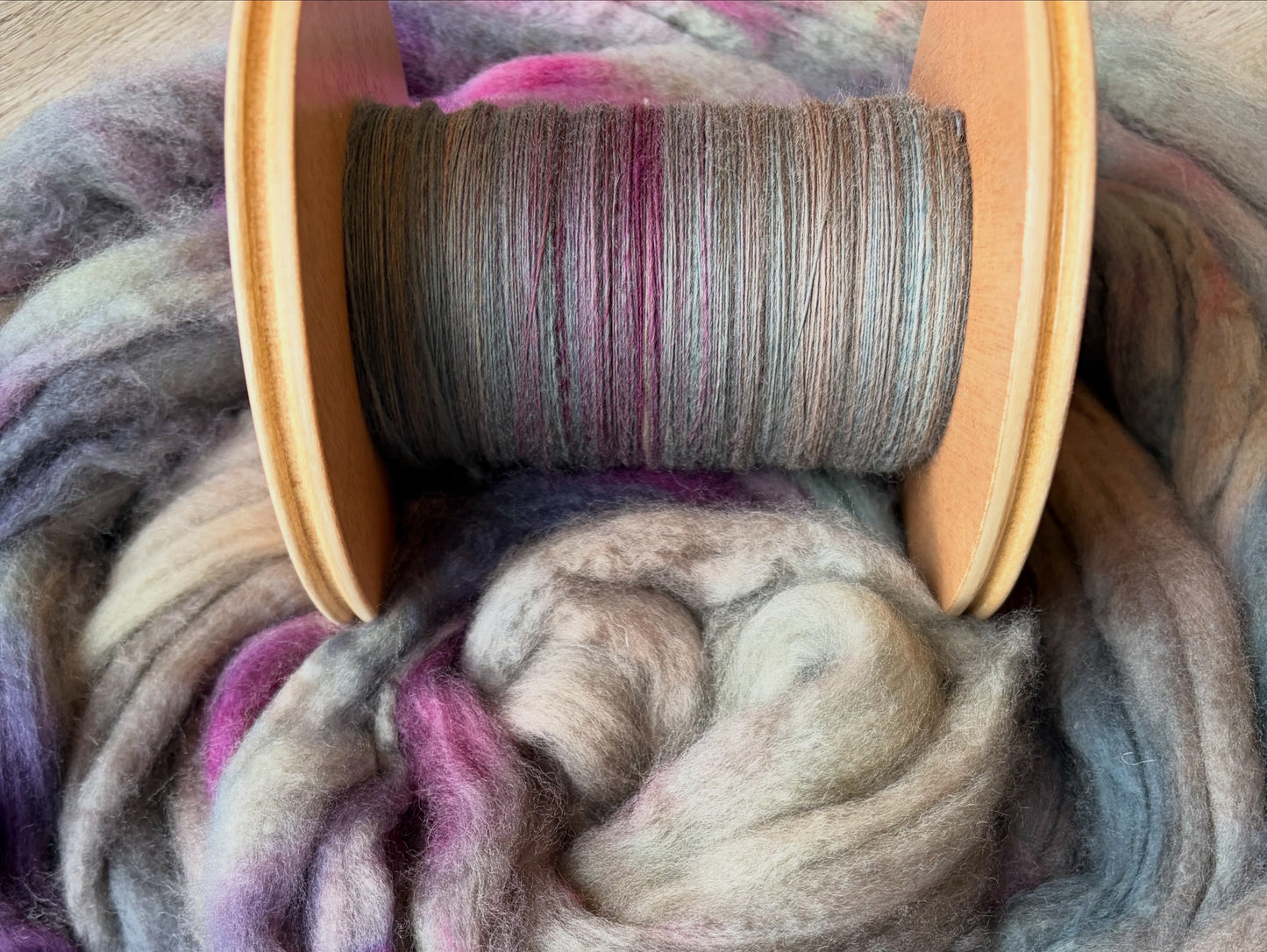 Hand Spun Yarn - 70% SWM/ 20% Nylon/ 10% Cashmere - Sweater Quantity