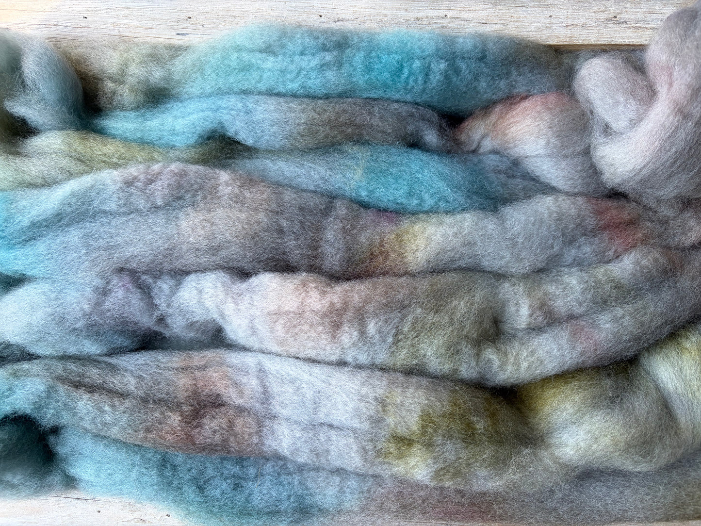 Bluefaced Leicester Wool - 26 Micron - One of a Kind Batch - 100 grams of Spinning Fibre - Hand Dyed Combed Top