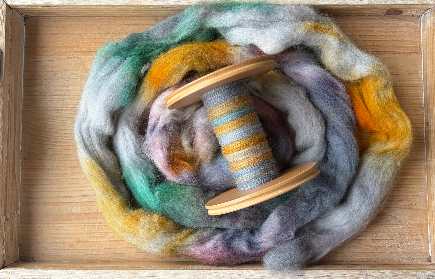 Hand Spun Yarn - 26 Micron Bluefaced Liecester Wool