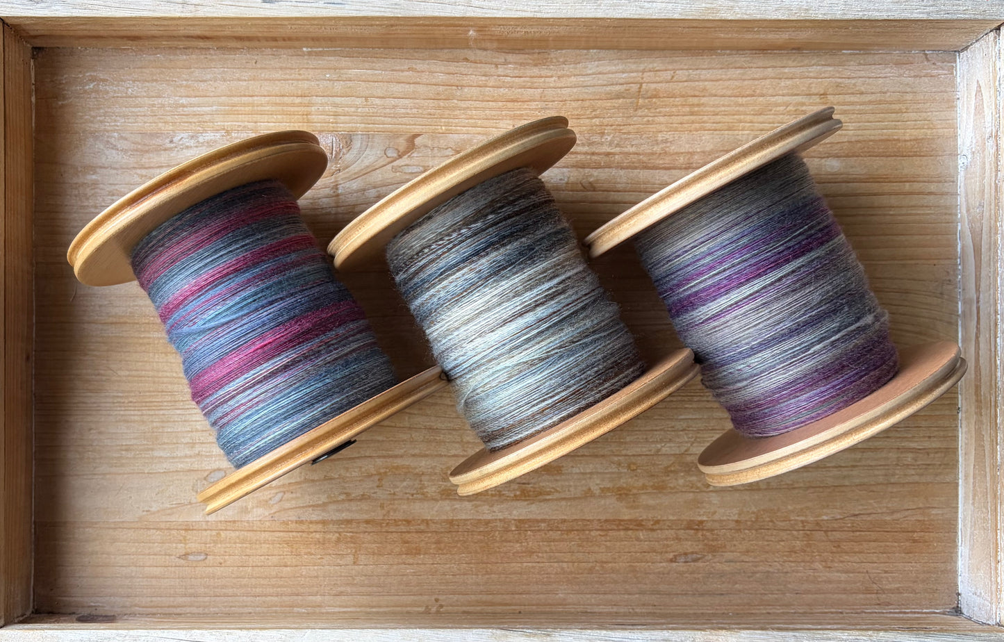 Hand Spun Yarn - 70% SWM/ 20% Nylon/ 10% Cashmere - Sweater Quantity
