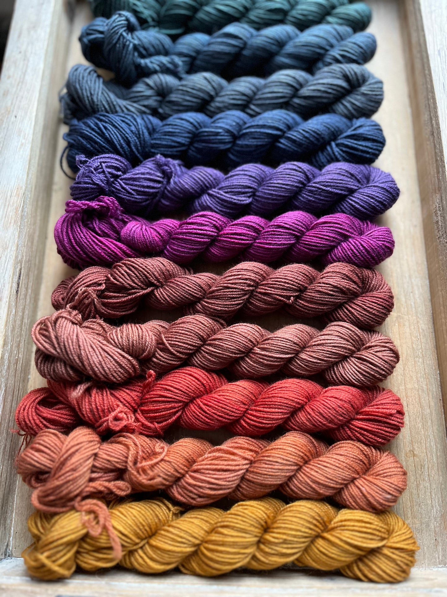 12 Skein Mini Yarn Fade - Squishy Sock Base