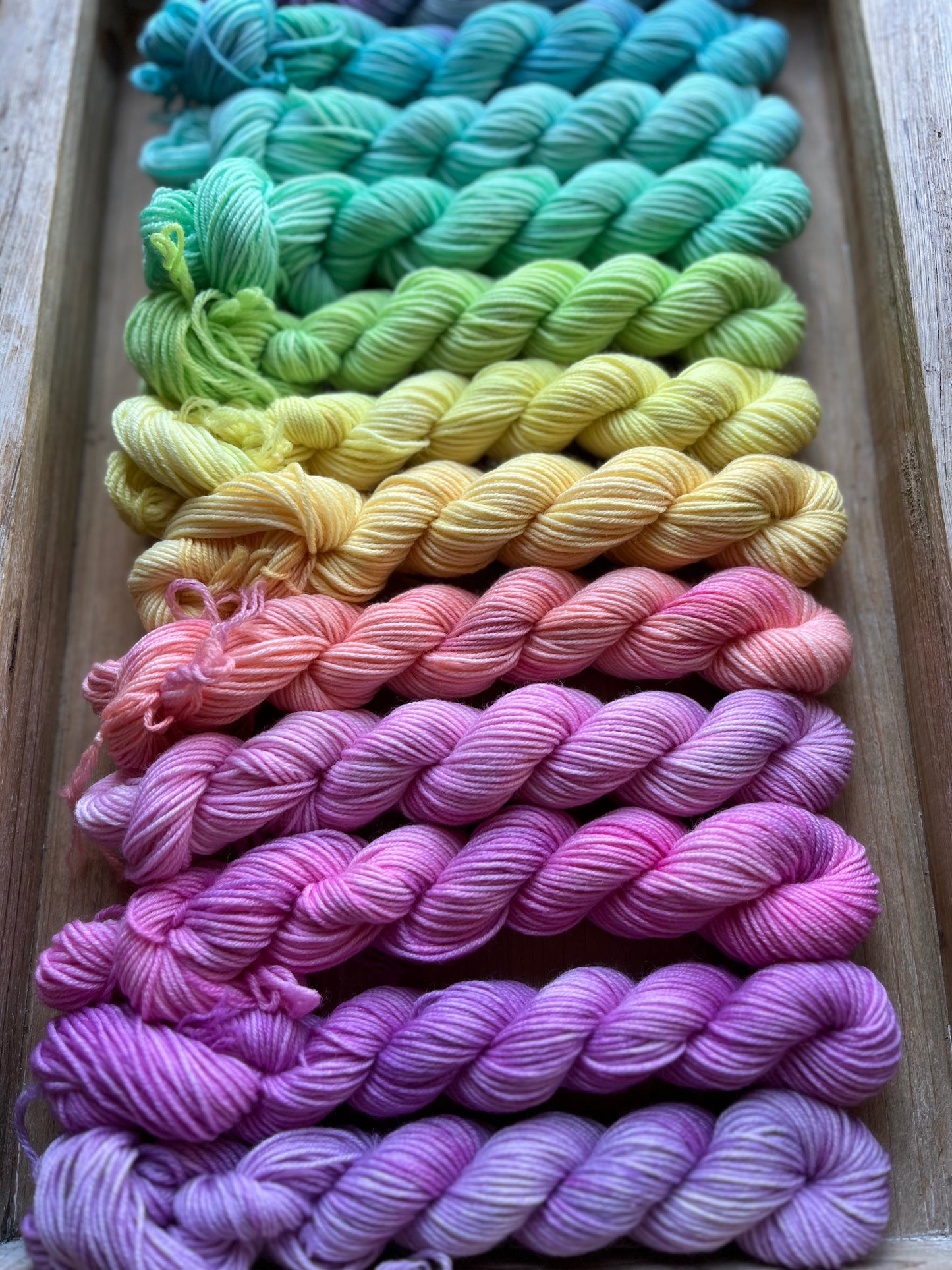 12 Skein Mini Yarn Fade - Squishy Sock Base