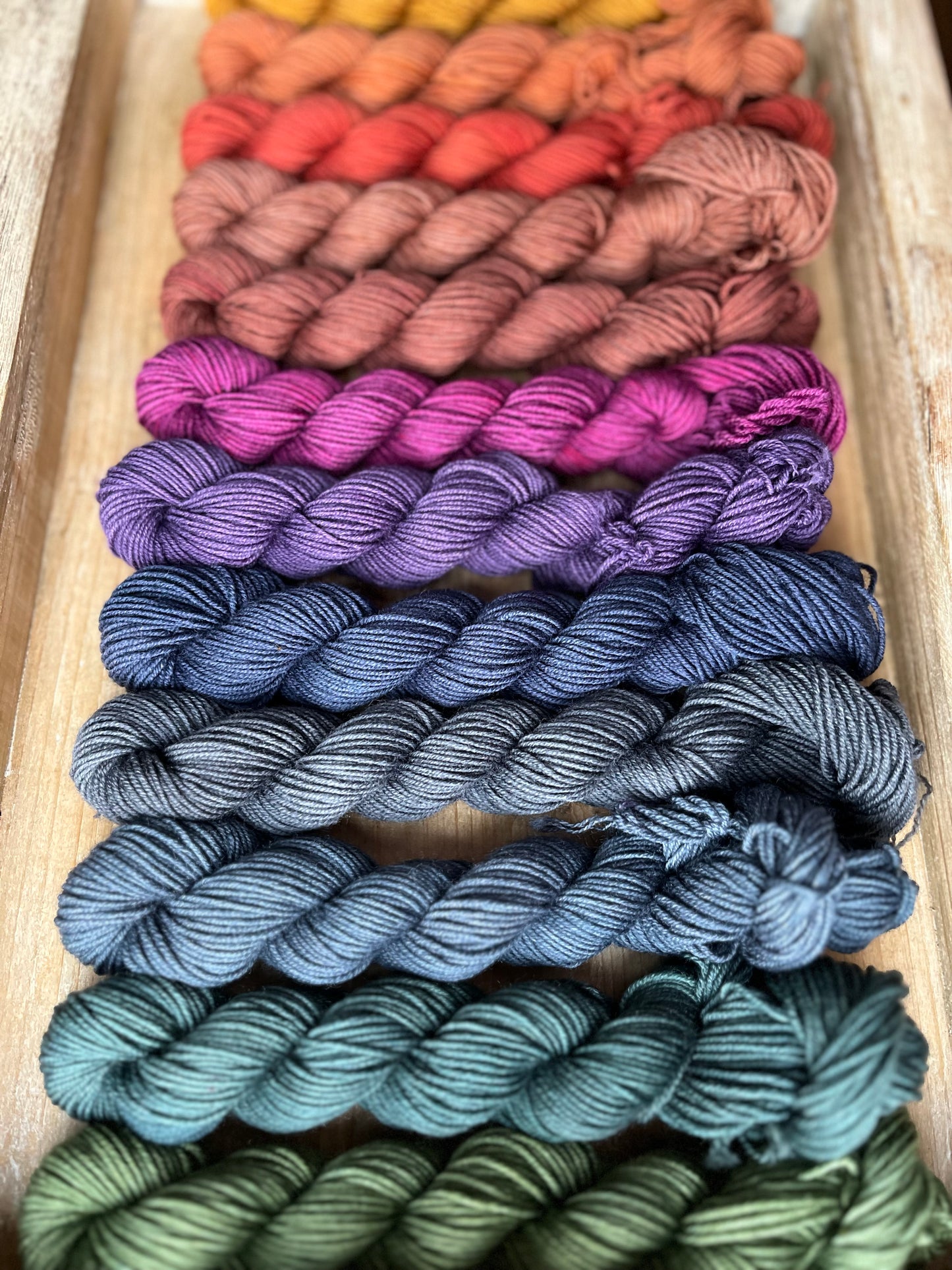 12 Skein Mini Yarn Fade - Squishy Sock Base