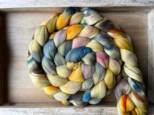 One of a Kind Batch - 100 grams of Spinning Fibre - Untreated Merino Wool 22 Micron - Hand Dyed Combed Top