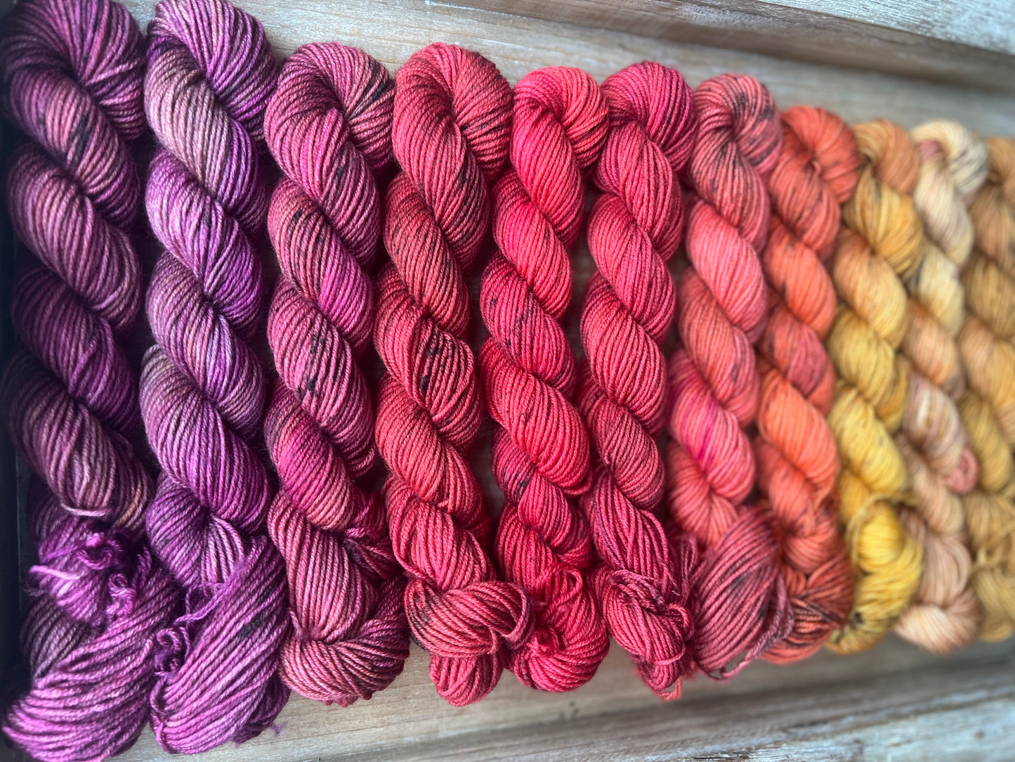 12 Skein Mini Yarn Fade - Squishy Sock Base