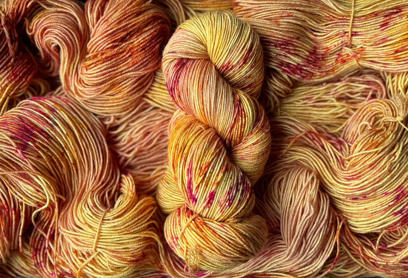 YanYan Wool Stripe Triangle in Marigold
